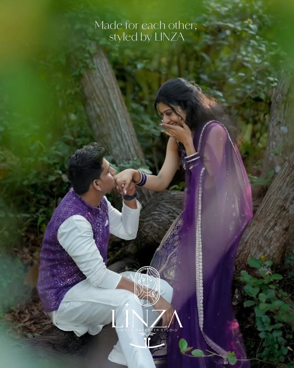 Purple Proposal Kiss