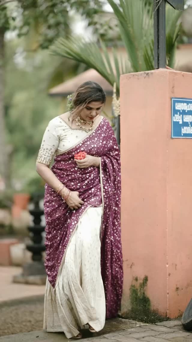 Wine Saree Stroll